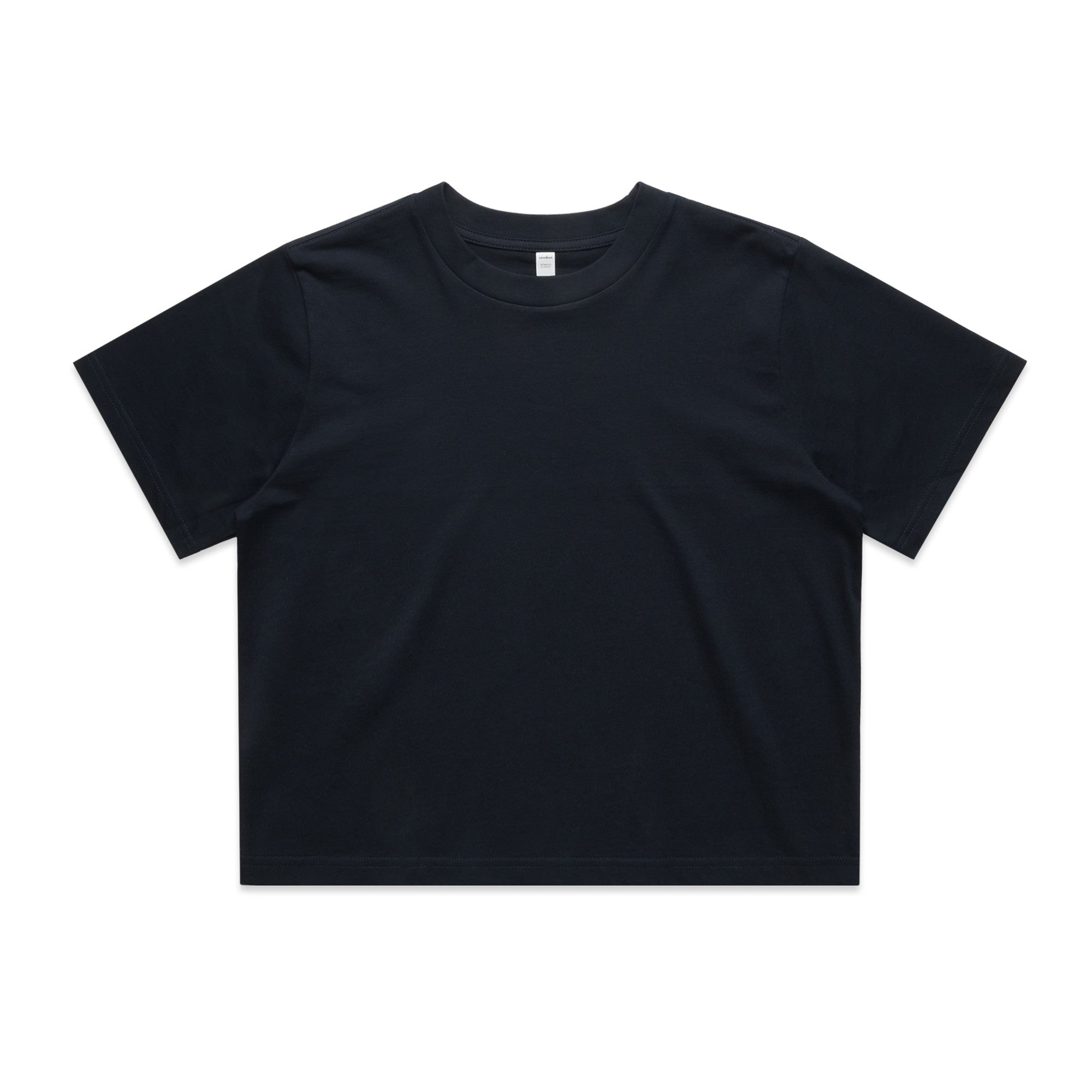 Black oversized t-shirt with a crew neck and short sleeves.