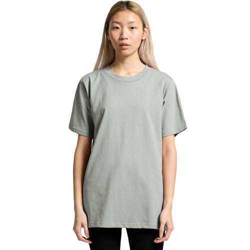 Light gray oversized t-shirt with short sleeves and a crew neck.