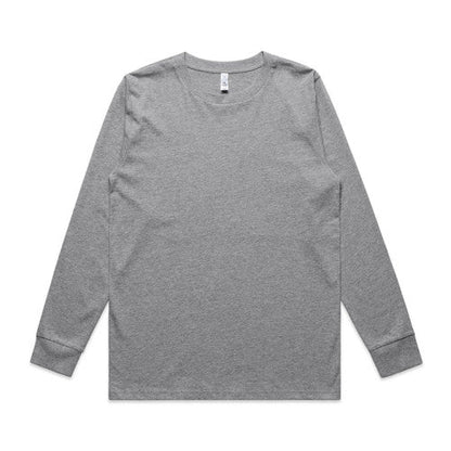Gray long-sleeved t-shirt with a subtle pattern and ribbed cuffs.