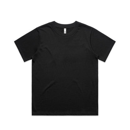 Black v-neck t-shirt with short sleeves and a relaxed fit.