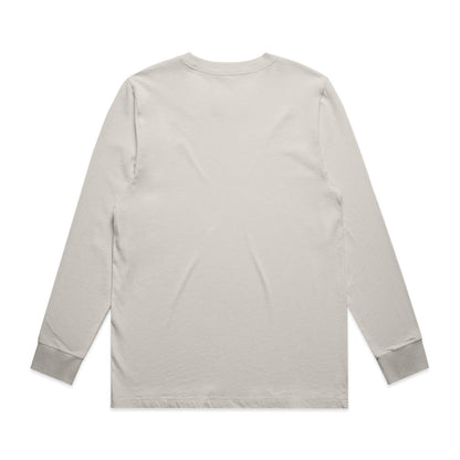 Cream long-sleeved t-shirt with contrast cuffs and hem, possibly by nike.