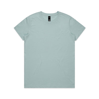 Mint green crew neck t-shirt with short sleeves and a relaxed fit.