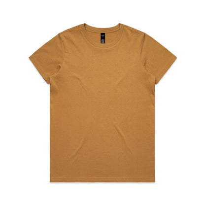 Mustard yellow t-shirt with a crew neck and short sleeves, made of cotton.
