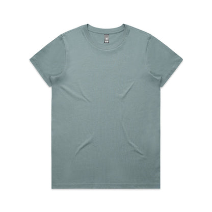 Sage green crew neck t-shirt with short sleeves and a relaxed fit.