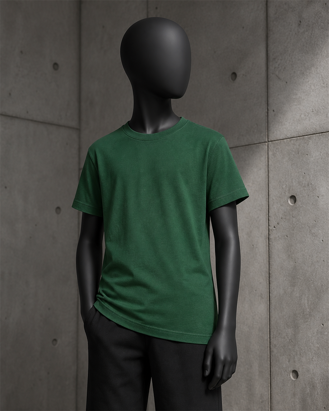 Youth Staple Tee 3006 blank product on dark industrial concrete background