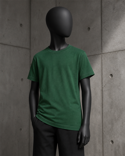 Youth Staple Tee 3006 blank product on dark industrial concrete background
