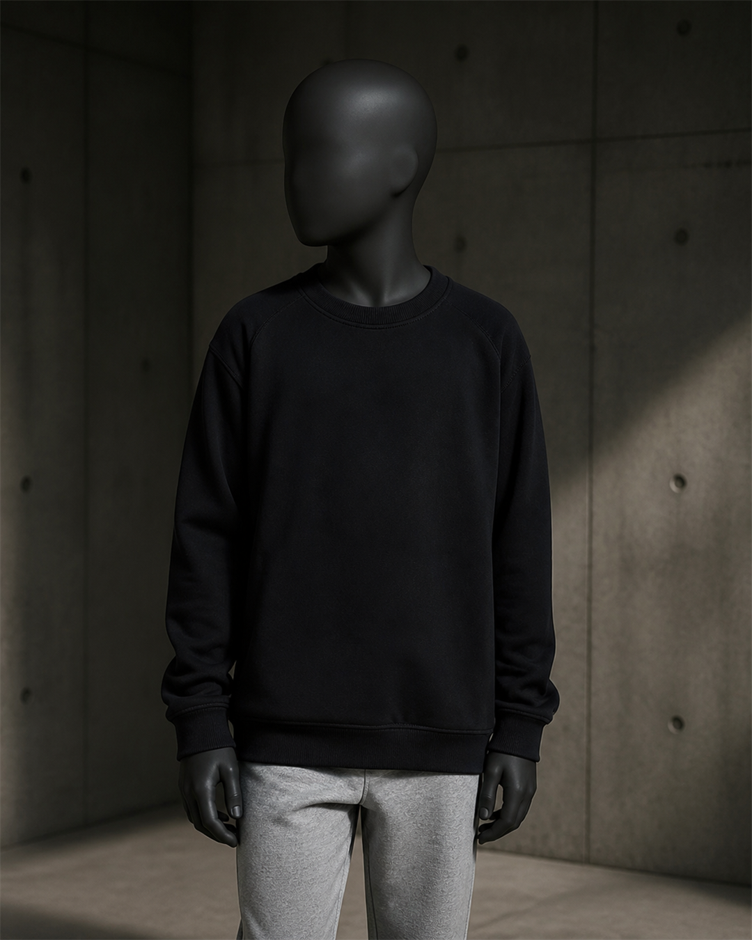 Youth Supply Crew 3031 blank product on dark industrial concrete background
