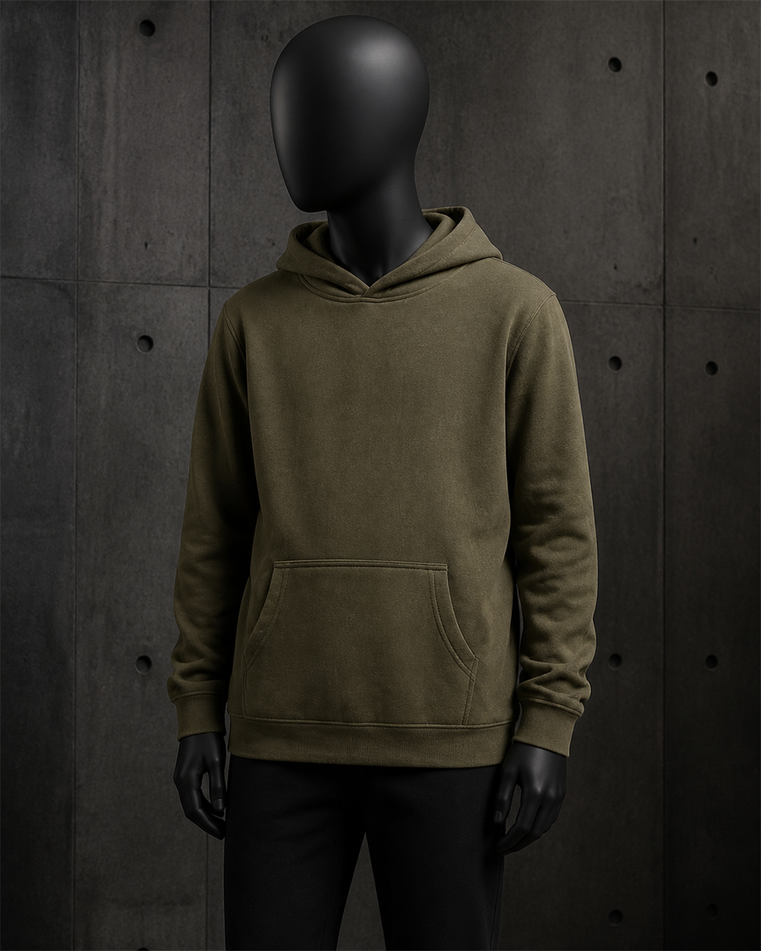 Youth Supply Hood 3033 blank product on dark industrial concrete background