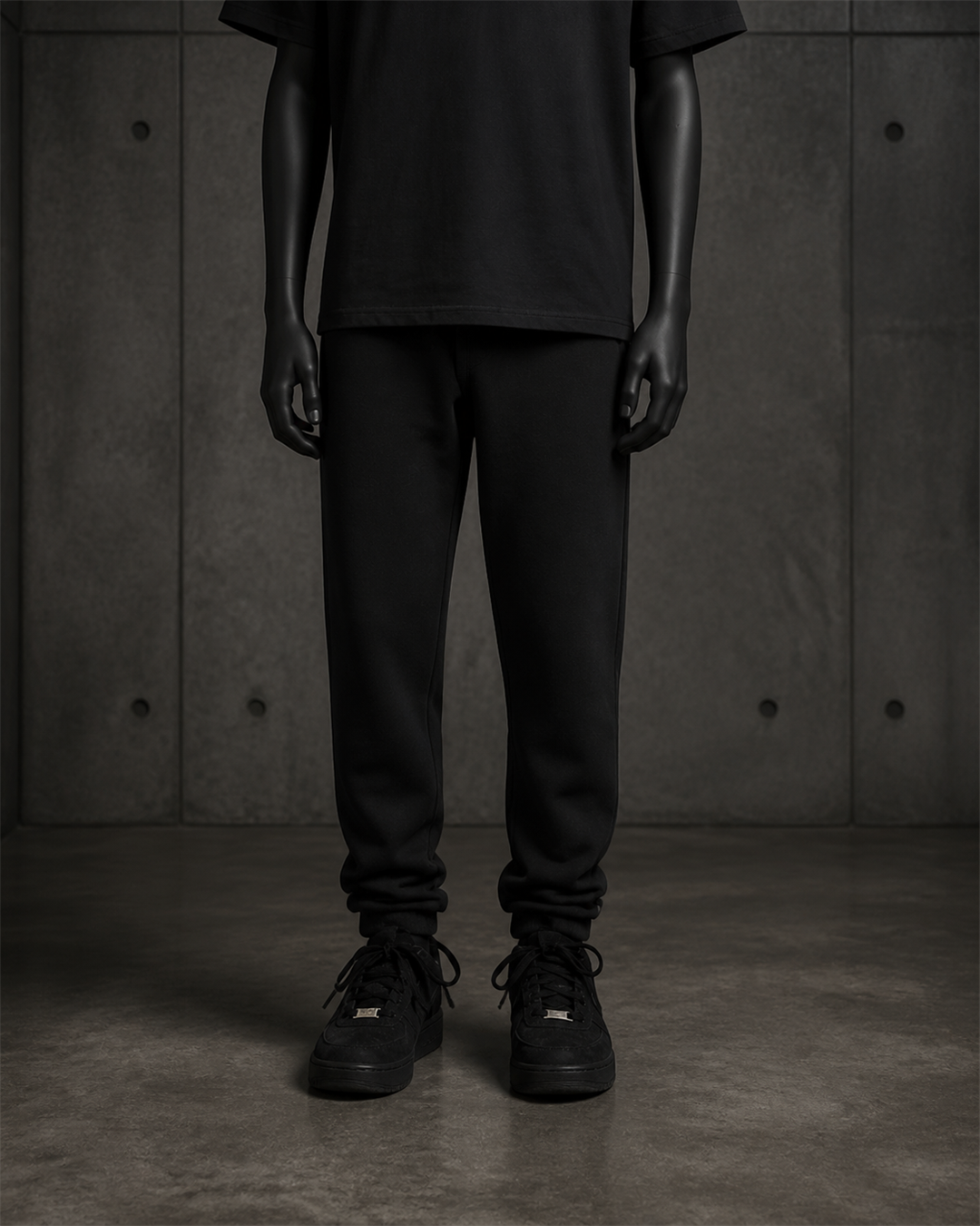 Youth Supply Track Pants 3024 blank product on dark industrial concrete background