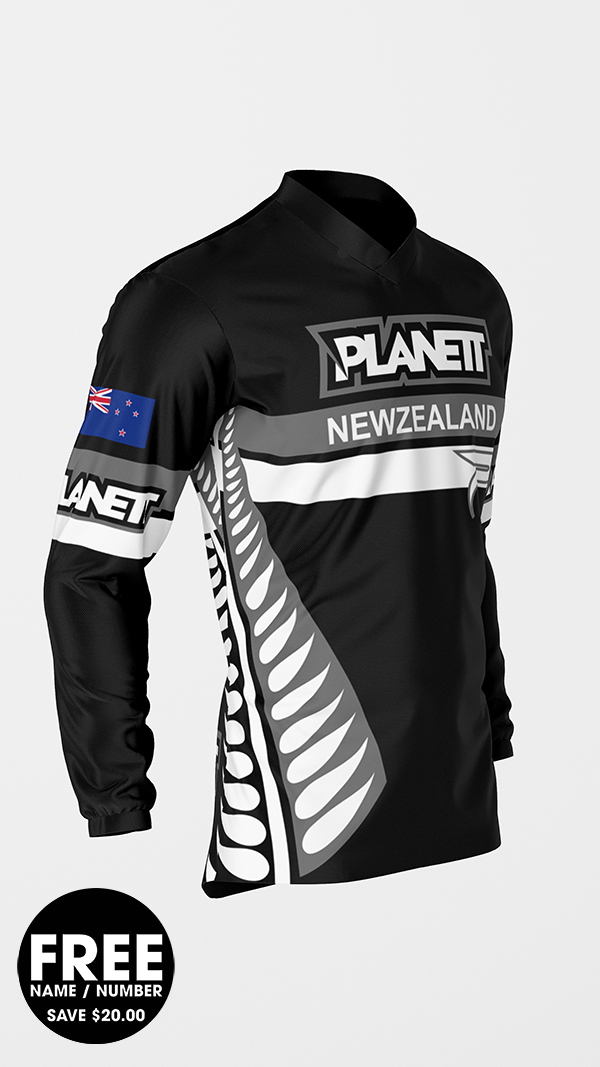 [2NDSKN] NZ Fitted Black Jersey