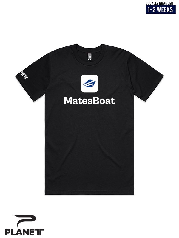 Mates Boat Adult Black Tee